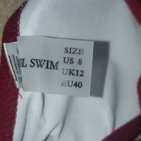 ZAFUL High wasited Bikini, Size Large/ 8 us, Burgundy - Picture 2 of 5